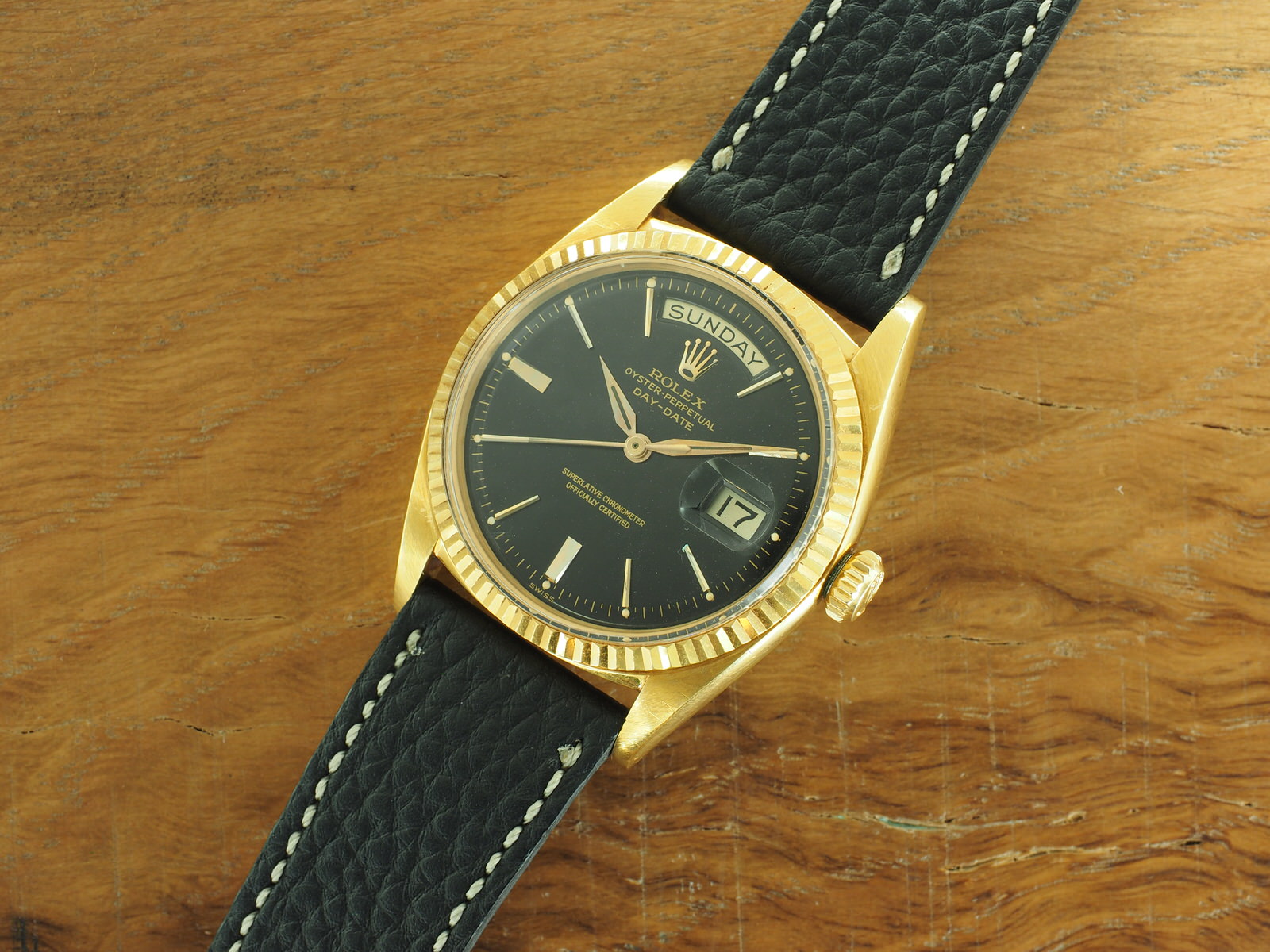 Rolex Day-Date Ref. 1803, Black Gilt Dial Luxury Vintage