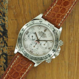 Front face of 18K wg Rolex Daytona Zenith 16519 from 1997