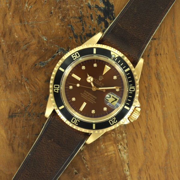 Front face of Rolex Submariner 1680 Tropical Dial 5728XXX