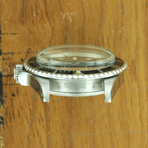 Top side of S/Steel Rolex Submariner tropical dial 1680 from 1969
