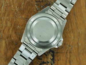 Back side of S/Steel Rolex Submariner 14060 from 1991