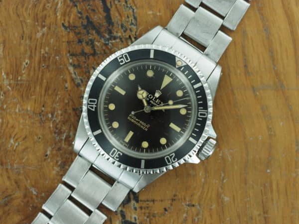Front face of S/Steel Rolex Submariner swiss only no chapter 5513 from 1963