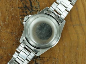 Back side of S/Steel Rolex Submariner swiss only no chapter 5513 from 1963