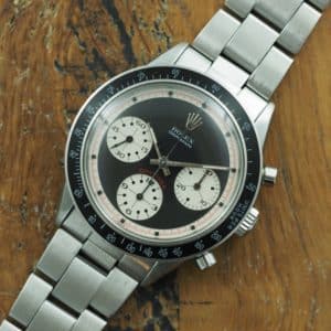 Front face of S/Steel Rolex Daytona Paul Newman 6241 from 1968