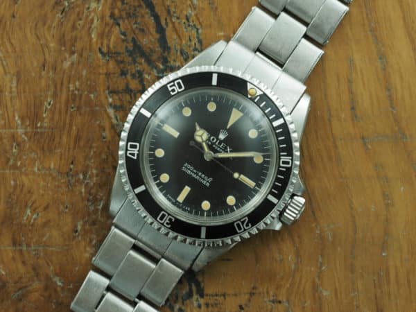 Front face of S/Steel Rolex Submariner meters first 5513 from 1967