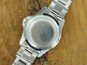 Back side of S/Steel Rolex 5512 meters first, matte dial 5512 from 1967