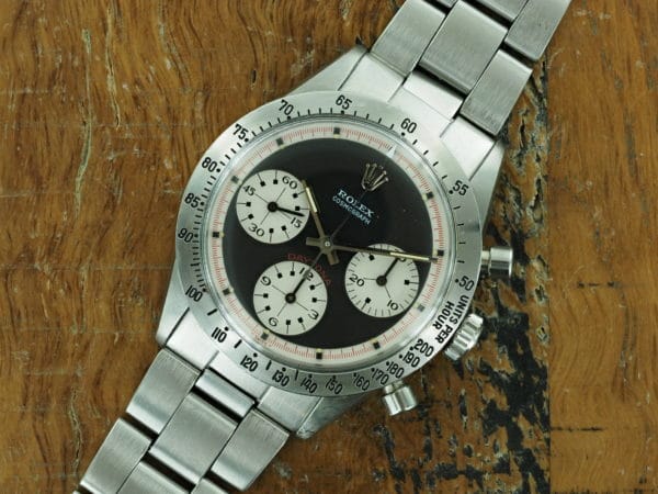 Front face of S/Steel Rolex Daytona Paul Newman 6262 from 1970