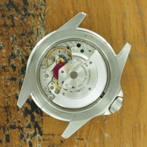 Internals of S/Steel Rolex Submariner gilt dial eagle's beak 5512 from 1959