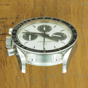 Top side of S/Steel Universal Genève "Nina Rindt" chronograph from 1970
