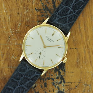 Front face of 18K Patek Philippe automatic, screw back case from 1964