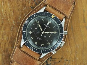 Front face of 1965 S/Steel Zenith A. Cairelli CP-2 chronograph