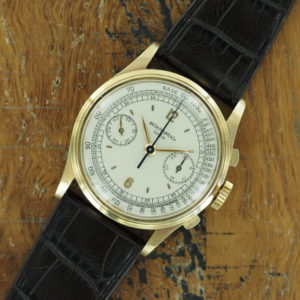 Front face of 1948 18K Patek Philippe chronograph ref 530