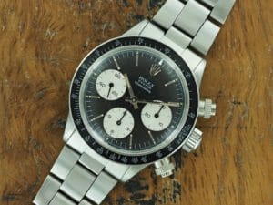 Front face of 1970 of S/Steel Rolex Cosmograph Daytona 6263
