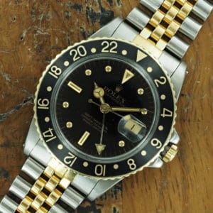 Front face of 1983 S/G Rolex GMT-Master ref 16753