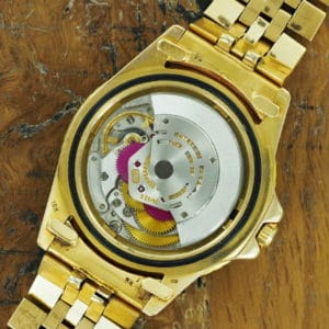 Internals of 1971 18K Rolex brown matte dial GMT-Master ref 1675