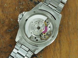 Internals of 1969 S/Steel Rolex Submariner "meters first" ref 5513