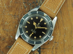 Full front of 1958 S/Steel Rolex Submariner ref 5508