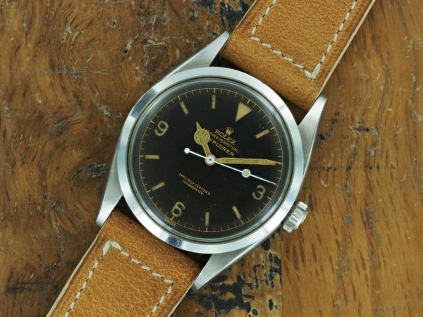 Front face of 1958 S/Steel Rolex Oyster Perpetual Explorer ref 6610