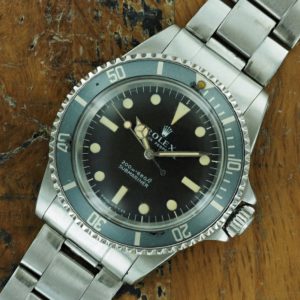Front face of 1969 S/Steel Rolex Submariner "meters first" ref 5513