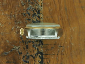Top side of 1953 S/Gold Rolex Datejust big bubble back ref 6105