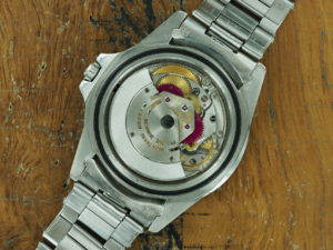Internals of 1965 S/Steel Rolex GMT Master gilt dial Ref 1675