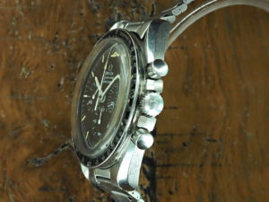 Right side of S/Steel Omega tropical Speedmaster pre-moon 145022 69ST