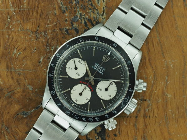 Front face of 1979 S/Steel Rolex Cosmograph Daytona ref 6263