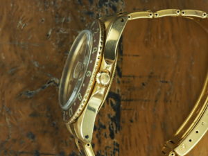 Full right side of 1966 18K Rolex GMT-Master ref 1675 "Concorde"