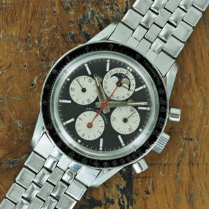 Full front side of 1962 S/Steel Universal Geneve Tri-Compax