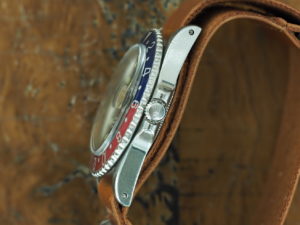 Full right side of 1968 S/Steel Rolex GMT-Master ref 1675