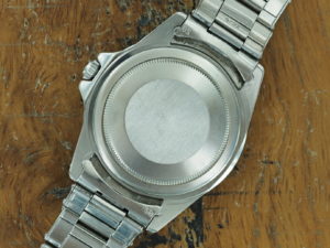 Full back side of 1966 S/Steel Rolex gilt GMT-Master ref 1675