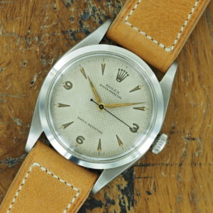 Full front view of 1953 S/Steel Rolex "Ovettone" ref 6298