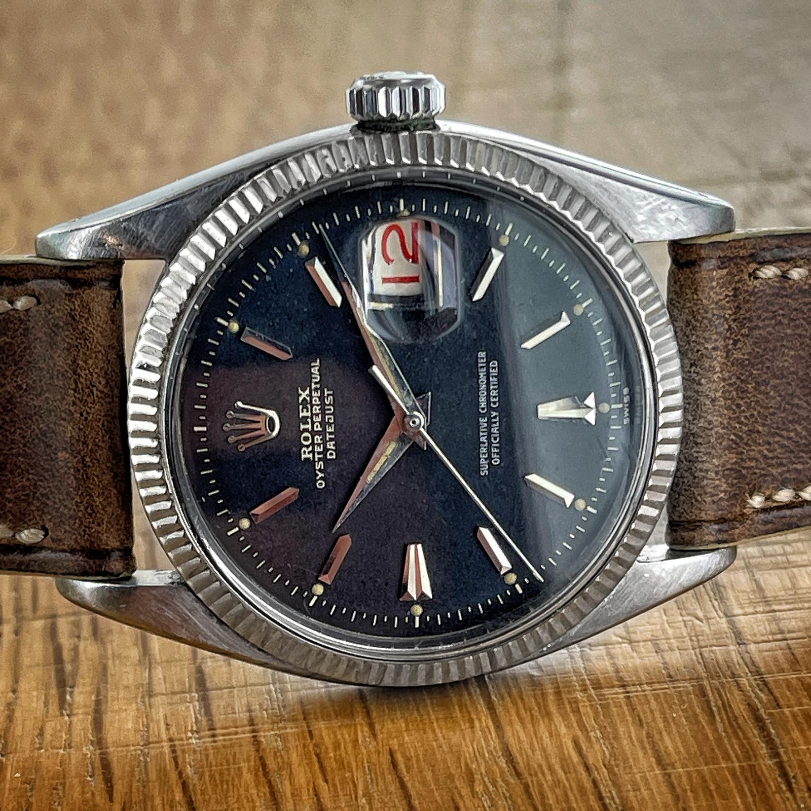 1958 s/gold Rolex Datejust ref 6605 gilt dial